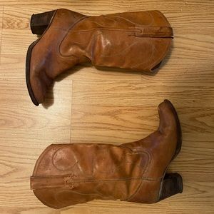 Women's Tan Heeled Boots